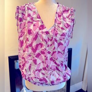 NWT LOFT Floral Pink Women's Top L